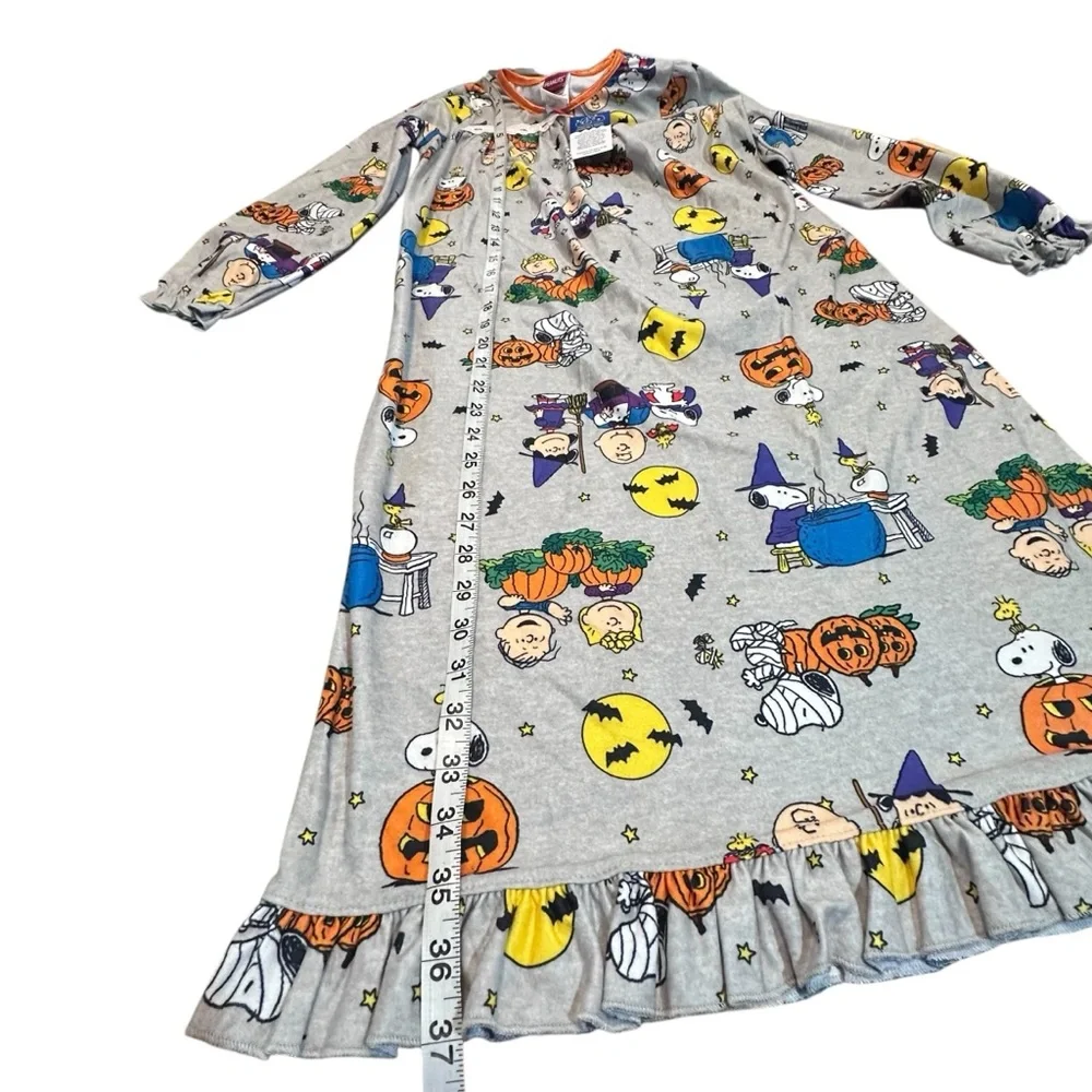 Peanuts Snoopy Halloween Nightgown Kids 8 NWT‎ Flame Resistant with eyelet lace